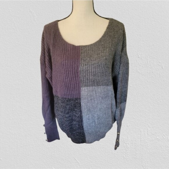 Sheilay long sleeve color block sweater, size S - Picture 2 of 6